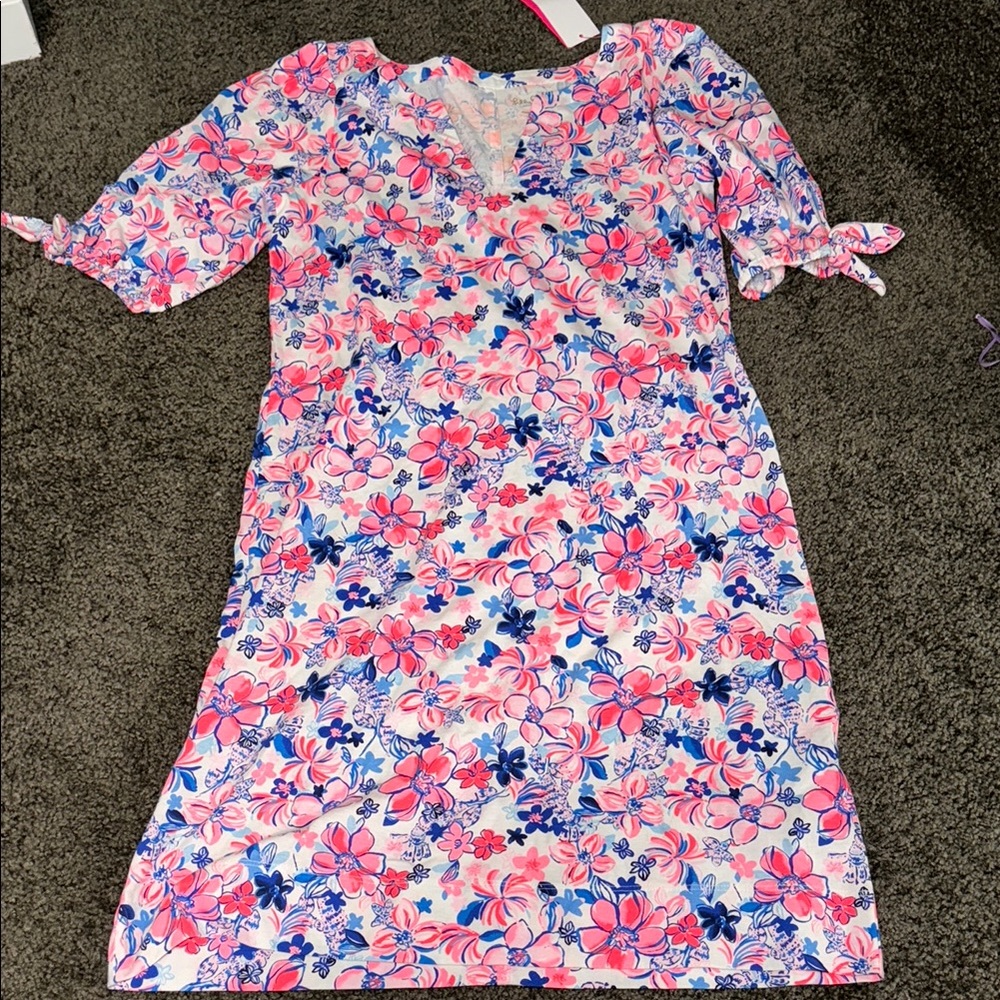Lilly Pulitzer Pink and Blue Floral Dress